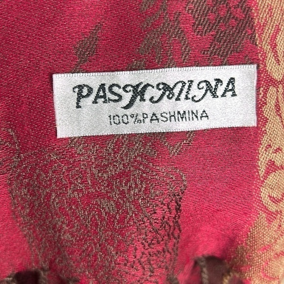 Pashmina Floral Print Fringed Scarf Wrap - Picture 2 of 6